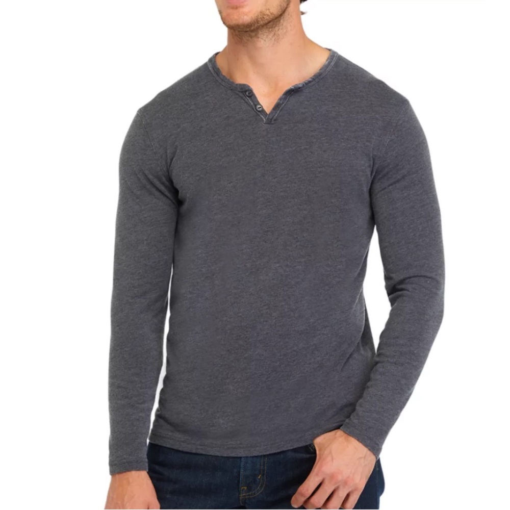 Men’s Lucky Brand Burnout Long Sleeve Henley. Size XXL.